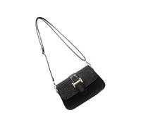 MZRAN Bolso para mujer, bonito bolso de hombro simple y pequeño cuadrado con lentejuelas, cruzado, piel sintética, citas, mensajeros de moda, para mujer, bandolera de piel sintética cuadrada, Black