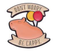 MZRAN Broche de capibara de dibujos animados europeos y novedosos, accesorios con letras y vaqueros