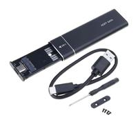 MZRAN Caja de disco de aluminio de velocidad rápida USB C 10 Gbps, herramienta de transferencia sin instalación, almacenamiento opcional de disco de aluminio con gestión del calor