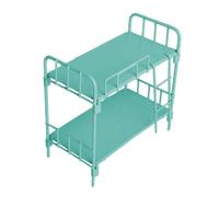 MZRAN Casas de muñecas realistas, literas, muebles de cama a escala 1/12, juego de dormitorio para escenarios de juego creativos, casa de muñecas de aleación de metal resistente con escalera