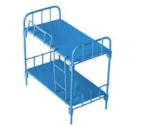 MZRAN Casas de muñecas realistas, literas, muebles de cama a escala 1/12, juego de dormitorio para escenarios de juego creativos, casa de muñecas de aleación de metal resistente con escalera