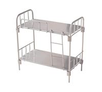 MZRAN Casas de muñecas realistas, literas, muebles de cama a escala 1/12, juego de dormitorio para escenarios de juego creativos, casa de muñecas de aleación de metal resistente con escalera