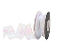 MZRAN Cinta de organza transparente de 40 mm x 9 metros, decoración para manualidades, ramos de boda, lazos, coronas, cinta de organza