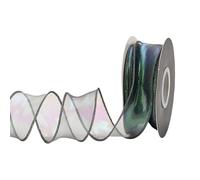 MZRAN Cinta de organza transparente de 40 mm x 9 metros, decoración para manualidades, ramos de boda, lazos, coronas, cinta de organza