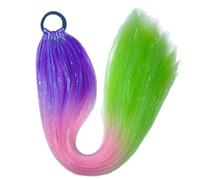 MZRAN Cola de caballo con 9 hebras trenzas coloridas de fibras de alta temperatura para los entusiastas de la moda