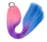 MZRAN Cola de caballo con 9 hebras trenzas coloridas de fibras de alta temperatura para los entusiastas de la moda