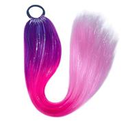 MZRAN Cola de caballo con 9 hebras trenzas coloridas de fibras de alta temperatura para los entusiastas de la moda