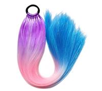 MZRAN Cola de caballo con 9 hebras trenzas coloridas de fibras de alta temperatura para los entusiastas de la moda