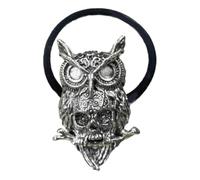 MZRAN Coleteros para el pelo con diseño de calavera de búho, para mujeres, 3D, punk, para adolescentes, vintage, coleta, para cosplay