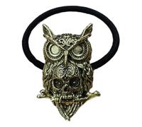 MZRAN Coleteros para el pelo con diseño de calavera de búho, para mujeres, 3D, punk, para adolescentes, vintage, coleta, para cosplay