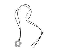 MZRAN Collar con colgante, estilo retro inspirador, materiales de resina, diseño de flores, con diseños huecos para mujer, busca estilos modernos y elegantes, Length: about 100cm, Resina