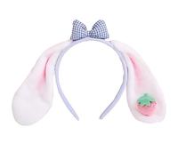 MZRAN Delicada diadema con diseño de fresas y lazo, diadema para el pelo, diadema de primavera, fiesta de cosplay para mujeres y adolescentes