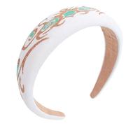 MZRAN Diadema ancha de espuma para mujeres y niñas, diseño simple, diadema estampada de calavera alta para uso diario