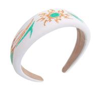 MZRAN Diadema ancha de espuma para mujeres y niñas, diseño simple, diadema estampada de calavera alta para uso diario