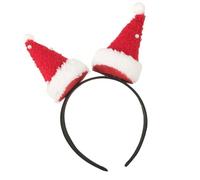MZRAN Diadema blanca de felpa con árbol de Navidad para mujer, suave y cómoda, accesorio ajustable para el pelo para fiestas de vacaciones