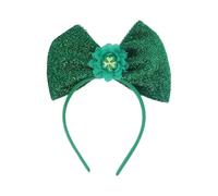 MZRAN Diadema colorida con lazo único y detalle de trébol, accesorios para el cabello para el día de San Patricio y festividades