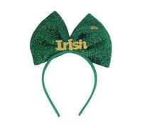 MZRAN Diadema colorida con lazo único y detalle de trébol, accesorios para el cabello para el día de San Patricio y festividades