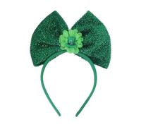 MZRAN Diadema colorida con lazo único y detalle de trébol, accesorios para el cabello para el día de San Patricio y festividades
