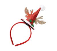 MZRAN Diadema de Año Nuevo, accesorios para fotos, fiestas, karaoke, aro de pelo, cuernos de Navidad para escenario