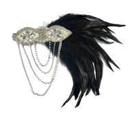 MZRAN Diadema de cola de caballo con lentejuelas, diadema para cola de caballo para disfraz de Halloween, accesorio de diadema vintage
