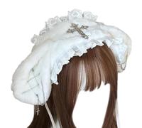 MZRAN Diadema de encaje de poliéster suave, cómoda diadema de moda para convenciones de anime y atuendos casuales