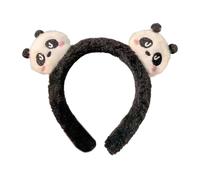 MZRAN Diadema de felpa cómoda con diseños de panda a la moda, adorno para el pelo para uso diario y celebraciones