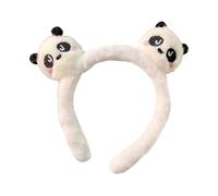 MZRAN Diadema de felpa cómoda con diseños de panda a la moda, adorno para el pelo para uso diario y celebraciones