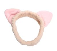 MZRAN Diadema de felpa con orejas de gato para mujeres y niñas, máscara de lavado facial, diadema para festivales de música, tocados, fiestas, reuniones