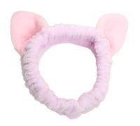 MZRAN Diadema de felpa con orejas de gato para mujeres y niñas, máscara de lavado facial, diadema para festivales de música, tocados, fiestas, reuniones