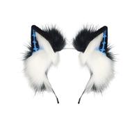 MZRAN Diadema de felpa peluda con orejas de anime, para eventos de anime, juego de roles, decoración punk, para mujeres, adolescentes, fiestas