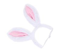 MZRAN Diadema de felpa suave con orejas de conejo para perro, diadema única para varias ocasiones