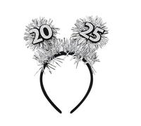 MZRAN Diadema de fiesta de Año Nuevo 2025 para reuniones familiares, lentejuelas, aro para el pelo, fiesta de Navidad, tocado, festival, accesorios para adultos y niños