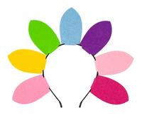 MZRAN Diadema de girasol arcoíris para mujer, estilo juvenil, adecuada para varias ocasiones