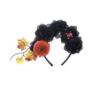 MZRAN Diadema de Halloween con diseño de calavera, diadema de calabaza, tocado de fiesta, cosplay, máscaras, accesorio para mujer, diademas para mujer