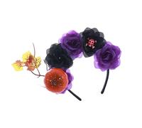 MZRAN Diadema de Halloween con diseño de calavera, diadema de calabaza, tocado de fiesta, cosplay, máscaras, accesorio para mujer, diademas para mujer