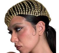 MZRAN Diadema de moda multicapa de lujo, ajustable, elegante tocado para bodas, festivales de música