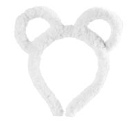MZRAN Diadema de orejas de oso de Halloween, diadema de felpa para el pelo, juego de rol, diadema realista con orejas de oso para maquillaje de niñas