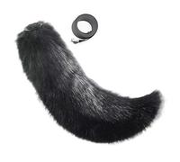 MZRAN Diadema de orejas de zorro, cola de lobo peluda, diadema de cola de Halloween, cosplay, fiesta, disfraz de lobo, accesorios para niños y adultos, gatos, zorros