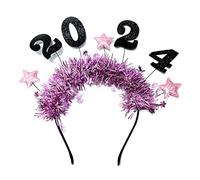 MZRAN Diadema de oropel para adultos, tiaras de corona, decoraciones de Navidad, accesorios para el cabello de Año Nuevo, para niños y adolescentes