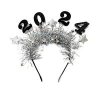 MZRAN Diadema de oropel para adultos, tiaras de corona, decoraciones de Navidad, accesorios para el cabello de Año Nuevo, para niños y adolescentes