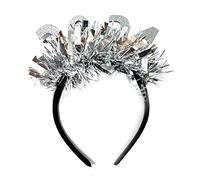 MZRAN Diadema de oropel para el Año Nuevo 2024, tocado, corona, tiaras, accesorio para el cabello, recuerdo de fiesta para conciertos