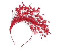 MZRAN Diadema de plumas amigable para cosplay, diadema de moda para fiestas de disfraces de Halloween, eventos temáticos y actuaciones, diadema ligera de plumas