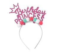 MZRAN Diadema de princesa de feliz cumpleaños para adultos y niños, corona de fiesta de cumpleaños, tocado decorativo para sesión de fotos
