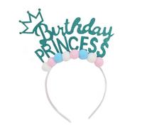 MZRAN Diadema de princesa de feliz cumpleaños para adultos y niños, corona de fiesta de cumpleaños, tocado decorativo para sesión de fotos