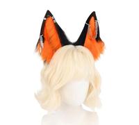 MZRAN Diadema elástica con orejas de lobo para disfraz, accesorio para la cabeza de fiesta temática con diseño étnico para fiesta de cosplay
