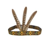 MZRAN Diadema india con plumas bohemias para eventos culturales, festivales de música y actuaciones de baile, tocado vintage