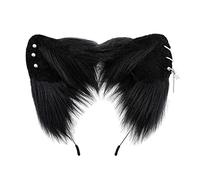 MZRAN Diadema unisex para estudiantes étnicos para tomar fotos con orejas tachonadas, decoración de orejas, diademas de dibujos animados para cosplay