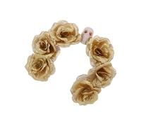 MZRAN Diademas de cristal de calavera para niña, diseño de calavera, flores, máscaras, Halloween, novia, fiesta de calavera