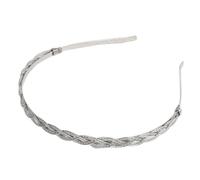 MZRAN Diademas lisas de metal duro en blanco con base delgada, bandas para el pelo de alambre simple, cierres de corona, tiaras, marco, manualidades
