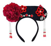 MZRAN Diademas tradicionales de princesa china, diadema de princesa, disfraz de princesa china Qitou con flor